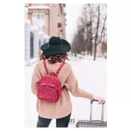 Рюкзак молодёжный, отдел на молнии, 4 наружных кармана, цвет красный