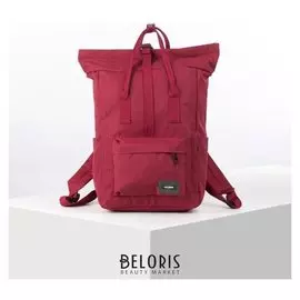 Рюкзак молодёжный, отдел на молнии, наружный карман, 2 боковых кармана, цвет красный