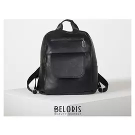 Рюкзак молодёжный, отдел на молнии, наружный карман, 2 боковых кармана, цвет чёрный