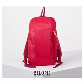 Рюкзак молодёжный, отдел на молнии, наружный карман, цвет красный