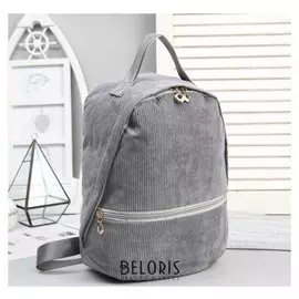 Рюкзак молодёжный, отдел на молнии, наружный карман, цвет серый