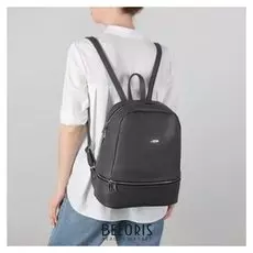 Рюкзак молодёжный, отдел на молнии, наружный карман, цвет серый