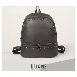 Рюкзак молодёжный, отдел на молнии, наружный карман, цвет серый