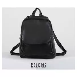 Рюкзак молодёжный, отдел на молнии, наружный карман, цвет чёрный