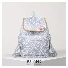 Рюкзак молодёжный, отдел на стяжке, 2 наружных кармана, 2 боковых кармана, цвет серый