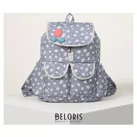 Рюкзак молодёжный, отдел на стяжке, 2 наружных кармана, 2 боковых кармана, цвет серый