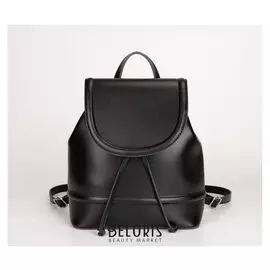 Рюкзак, отдел на клапане, цвет чёрный