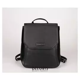 Рюкзак, отдел на клапане, цвет чёрный