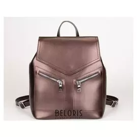 Рюкзак, отдел на клапане, цвет коричневый