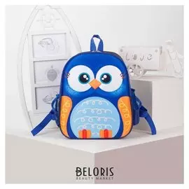 Рюкзак школьный, отдел на молнии, 2 боковых кармана, цвет синий