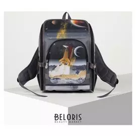 Рюкзак школьный, отдел на молнии, наружный карман, 2 боковых кармана, цвет серый