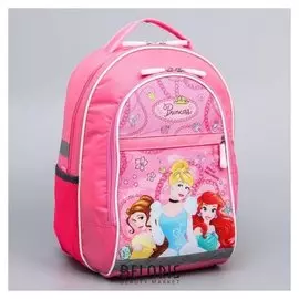 Рюкзак школьный с эргономичной спинкой, принцессы, 39 X 35 X 17 см