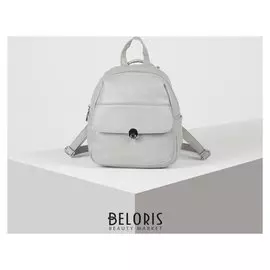 Рюкзак-сумка, отдел на молнии, наружный карман, цвет серый