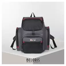 Рюкзак туристический, 40 л, отдел на молнии, 3 наружных кармана, цвет серый