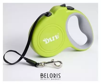 Рулетка Diil с прорезиненной ручкой, 4 м, до 20 кг, лента, зеленая