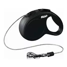 Рулетка Flexi New Classic XS (До 8 кг) 3 м трос, черная