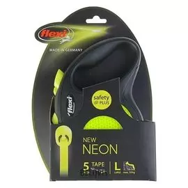 Рулетка Flexi New Neon L (до 50 кг) лента 5 м