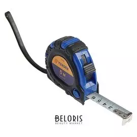 Рулетка Tundra, обрезиненный корпус, 3 фиксатора, 5 м х 19 мм