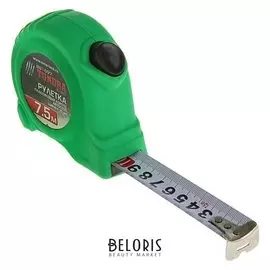 Рулетка Tundra, пластиковый корпус Soft-touch, автостоп, 7.5 м х 25 мм