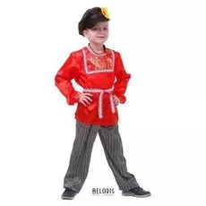 Русский народный костюм "Хохлома" для мальчика, р-р 72, рост 140 см