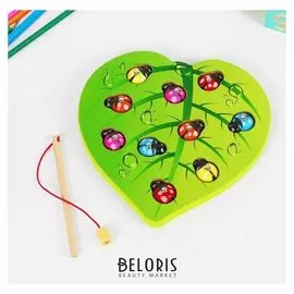 Рыбалка "Лист и божьи коровки", 22,7х3,5х23 см