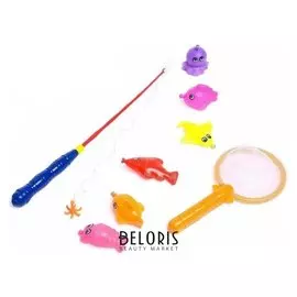 Рыбалка магнитная «Морские жители», 8 предметов: 1 удочка, 1 сачок, 5 игрушек