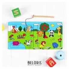 Рыбалка "Зверята", с пазлом