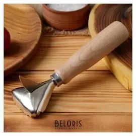 Рыбочистка с деревянной ручкой + нож для вспарывания