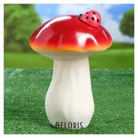 Садовая фигура "Боровик", белый цвет, 27 см