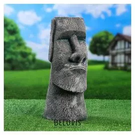 Садовая фигура "Истукан майя" цвет серый, состаренный, 42 см