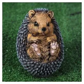 Садовая фигура "Ёжик на спине малый" 14 см