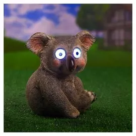 Садовая фигура "Коала с двумя светильниками" 16*16*25 см