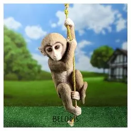 Садовая фигура подвесная "Обезьяна на верёвке", 40 см