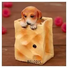 Садовая фигура "Собака" 4*6*11 см гавкающая