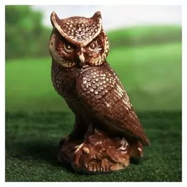 Садовая фигура "Сова", под шамот, коричневая, 25 см