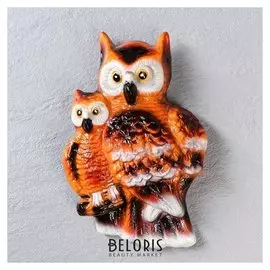 Садовая фигура "Сова с совенком", 27 см