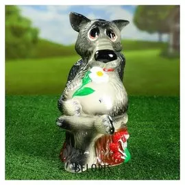 Садовая фигура "Волк романтик", 33 см