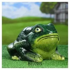 Садовая фигура "Жаба", зелёный цвет, 19 см