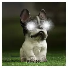 Садовый светильник "Бульдожек" на солнечной батарее, 14см