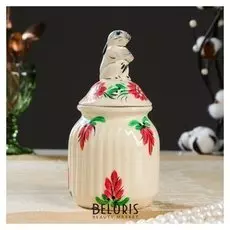 Сахарница "Кролик", 500 мл, цветы