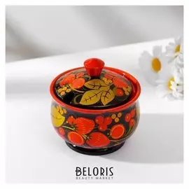 Сахарница малая, 120мл, хохлома