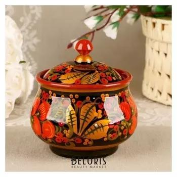 Сахарница малая, хохлома