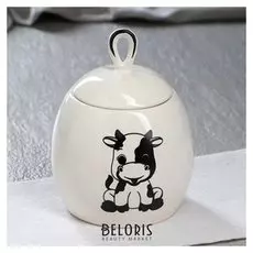 Сахарница "Петелька" 0,5 л, белая, телята