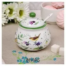 Сахарница с ложкой «Зелёный сад», 320 мл