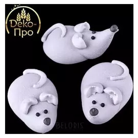 Сахарные фигурки "Мышка" 140 шт, 40х26х20 мм