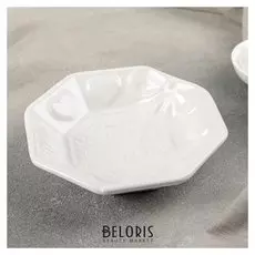 Салатник "Бантик" 15х15х3,5 см, цвет белый