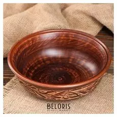 Салатник "Дачный", роспись ангобом, 0,5 л