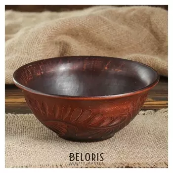 Салатник "Колосок", 0,6 л, красная глина