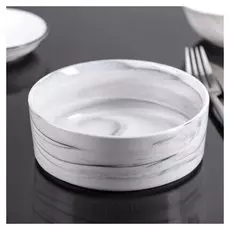 Салатник «Мрамор», 13,5 см, цвет серый