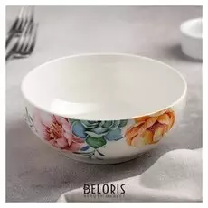 Салатник «Пташка» 370 мл, 15,2×6,9 см, цвет белый